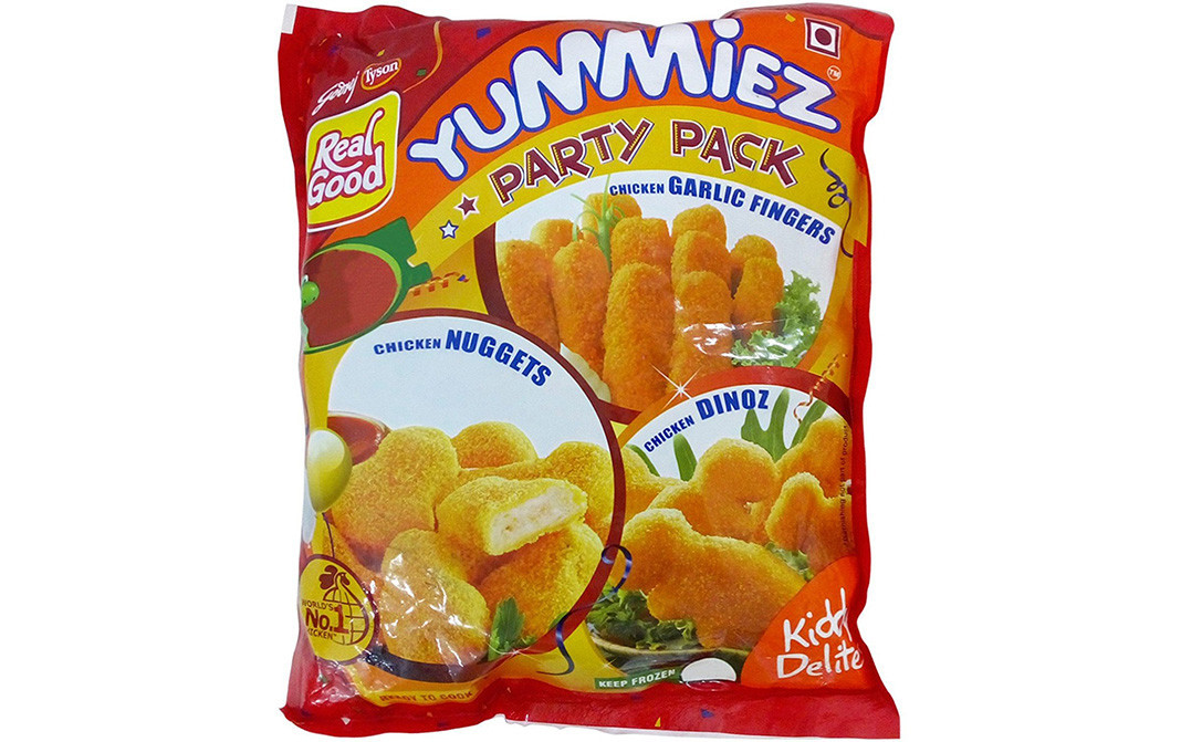 Yummiez Chicken Garlic Fingers, Chicken Nuggets, Chicken Dinoz Party   Pack  600 grams